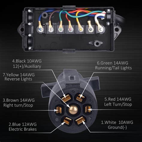 7 pin 4 pin gang junction box|trailer wire connector box.